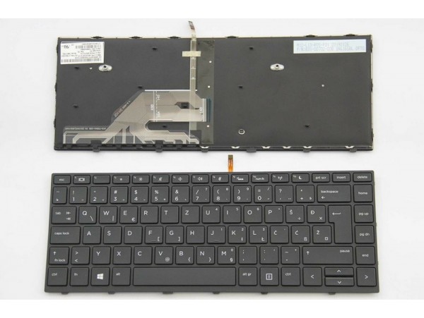 Tipkovnica osvetljena za prenosnik HP Probook 430 G5 440 G5 / L21584-BA1 / (QWERTZ) Š Đ Ž Ć Č SLOV
